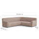 MICROFIBRA Corner Sofa Slipcover CHAMPAGNE