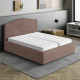MICROFIBRA Bed Headboard & Frame Slipcover (Double) MOCHA