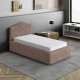 MICROFIBRA Bed Headboard & Frame Slipcover (Single) MOCHA