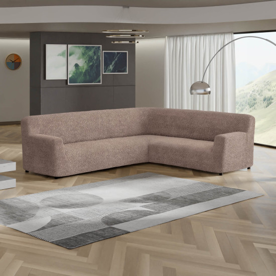 MICROFIBRA Corner Sofa Slipcover MOCHA