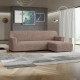 MICROFIBRA L-Shaped Sofa Slipcover (Right Chaise) MOCHA