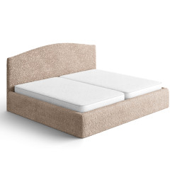 MICROFIBRA Bed Headboard & Frame Slipcover (King) CHAMPAGNE