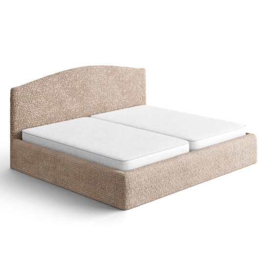 MICROFIBRA Bed Headboard & Frame Slipcover (King) CHAMPAGNE