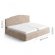 MICROFIBRA Bed Headboard & Frame Slipcover (King) CHAMPAGNE