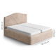 MICROFIBRA Bed Headboard & Frame Slipcover (Double) CHAMPAGNE