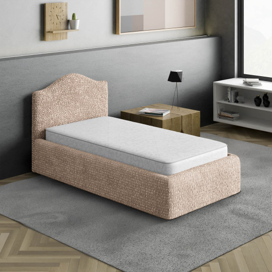 MICROFIBRA Bed Headboard & Frame Slipcover (Single) CHAMPAGNE