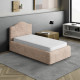 MICROFIBRA Bed Headboard & Frame Slipcover (Single) CHAMPAGNE