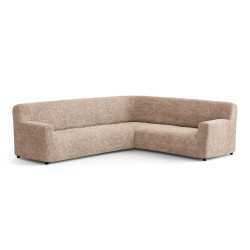 MICROFIBRA Corner Sofa Slipcover CHAMPAGNE