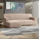 MICROFIBRA L-Shaped Sofa Slipcover (Left Chaise) CHAMPAGNE