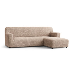 MICROFIBRA L-Shaped Sofa Slipcover (Right Chaise) CHAMPAGNE
