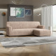 MICROFIBRA L-Shaped Sofa Slipcover (Right Chaise) CHAMPAGNE