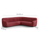 MICROFIBRA PRINTED Corner Sofa Slipcover MEDITERRANEO BORDEAUX
