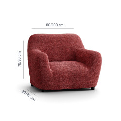 MICROFIBRA PRINTED Armchair Slipcover MEDITERRANEO BORDEAUX