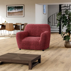 MICROFIBRA PRINTED Armchair Slipcover MEDITERRANEO BORDEAUX