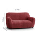 MICROFIBRA PRINTED Loveseat Slipcover MEDITERRANEO BORDEAUX
