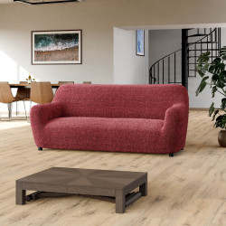 MICROFIBRA PRINTED 3 Seater Sofa Covers MEDITERRANEO BORDEAUX