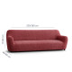 MICROFIBRA PRINTED 4 Seater Sofa Covers MEDITERRANEO BORDEAUX