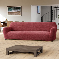 MICROFIBRA PRINTED 4 Seater Sofa Covers MEDITERRANEO BORDEAUX