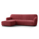 MICROFIBRA PRINTED L-Shaped Sofa Slipcover (Left Chaise) MEDITERRANEO BORDEAUX