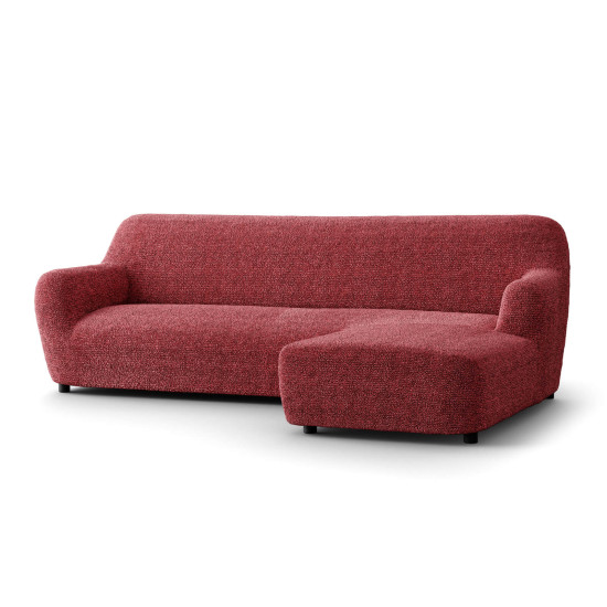 MICROFIBRA PRINTED L-Shaped Sofa Slipcover (Right Chaise) MEDITERRANEO BORDEAUX