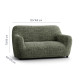 MICROFIBRA PRINTED Loveseat Slipcover VITTORIA GREEN