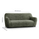 MICROFIBRA PRINTED 3 Seater Sofa Covers VITTORIA GREEN