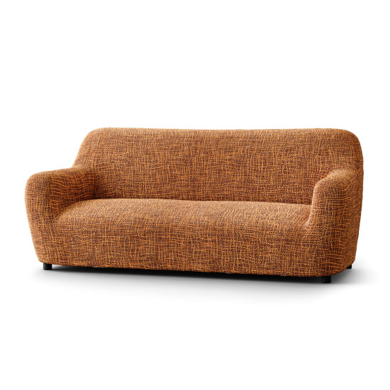 MICROFIBRA PRINTED 3 Seater Sofa Covers GRAFFIO TERRACOTTA