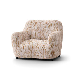 MICROFIBRA PRINTED Armchair Slipcover UNIVERSO CREAM