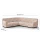 MICROFIBRA PRINTED Corner Sofa Slipcover UNIVERSO CREAM