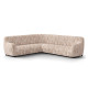 MICROFIBRA PRINTED Corner Sofa Slipcover UNIVERSO CREAM
