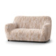 MICROFIBRA PRINTED Loveseat Slipcover UNIVERSO CREAM