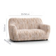 MICROFIBRA PRINTED Loveseat Slipcover UNIVERSO CREAM