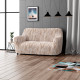MICROFIBRA PRINTED Loveseat Slipcover UNIVERSO CREAM