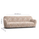 MICROFIBRA PRINTED 4 Seater Sofa Covers UNIVERSO CREAM