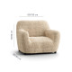 MICROFIBRA PRINTED Armchair Slipcover MEDITERRANEO SAND