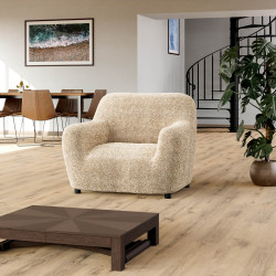 MICROFIBRA PRINTED Armchair Slipcover MEDITERRANEO SAND