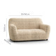 MICROFIBRA PRINTED Loveseat Slipcover MEDITERRANEO SAND MICROFIBRA PRINTED Loveseat Slipcover MEDITERRANEO SAND