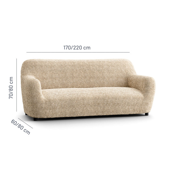MICROFIBRA PRINTED 3 Seater Sofa Covers MEDITERRANEO SAND