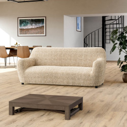 MICROFIBRA PRINTED 3 Seater Sofa Covers MEDITERRANEO SAND