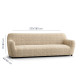 MICROFIBRA PRINTED 4 Seater Sofa Covers MEDITERRANEO SAND
