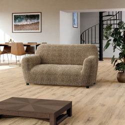 MICROFIBRA PRINTED Loveseat Slipcover MEDITERRANEO COFFEE