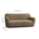 MICROFIBRA PRINTED 3 Seater Sofa Covers MEDITERRANEO COFFEE