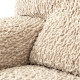 GOFFRATO VELVET Armchair Slipcover VANILLA