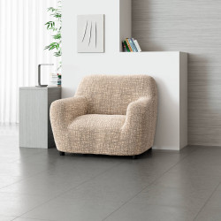 MICROFIBRA PRINTED Armchair Slipcover GRAFFIO BEIGE
