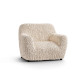 GOFFRATO VELVET Armchair Slipcover VANILLA
