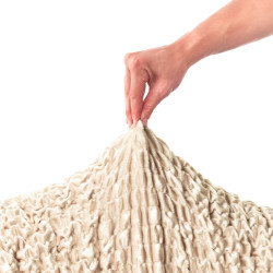 GOFFRATO VELVET 3 Seater Sofa Covers VANILLA