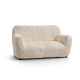 GOFFRATO VELVET Loveseat Slipcover VANILLA