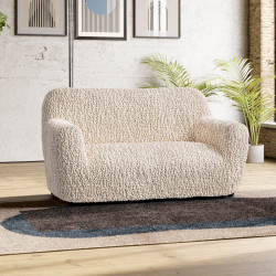 GOFFRATO VELVET Loveseat Slipcover VANILLA