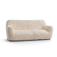 GOFFRATO VELVET 3 Seater Sofa Covers VANILLA