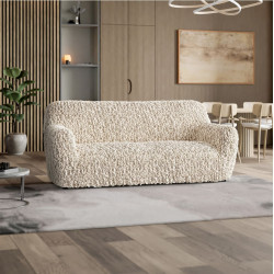 GOFFRATO COTONE 3 Seater Sofa Covers VANILLA